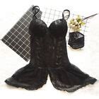 Bustier Corset Sexy Girdle Push Up Bodydoll See Through Lingerie Dress