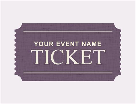 Microsoft Word Ticket Template Printable