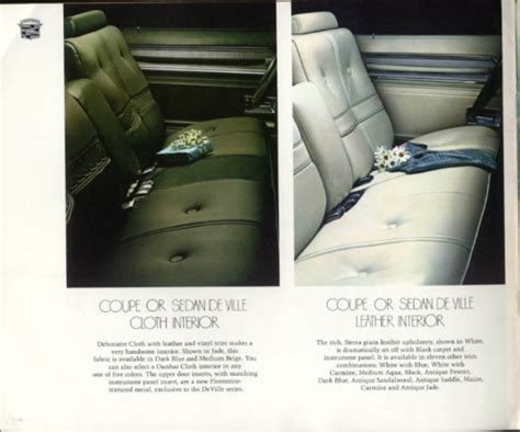 Cadillac Brochure Fleetwood Brougham Eldorado De Ville Calais