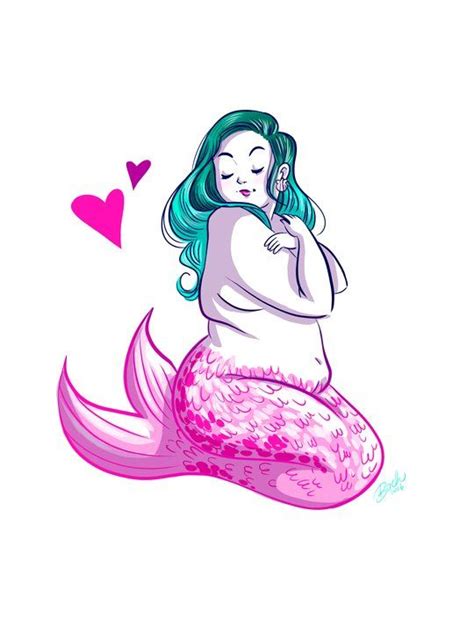 Curvy Mermaid Art Print By Bach Mermaid Art Mermaid Illustration Mermaid Drawings