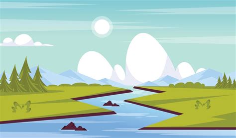 Trendy River Background 20450468 Vector Art at Vecteezy