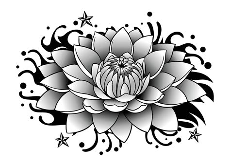 Japanese Lotus Tattoo Drawing