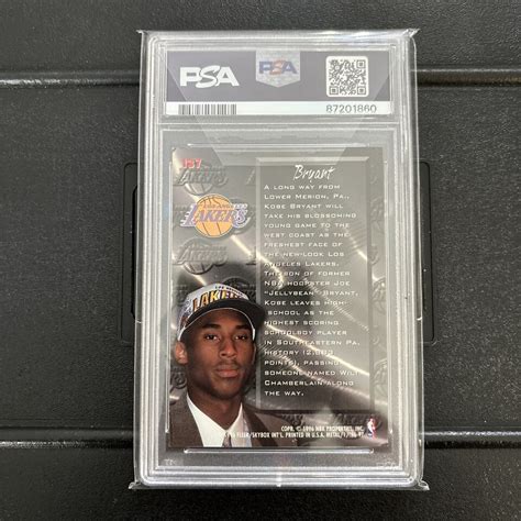 Fleer Metal Kobe Bryant Rookie Rc Fresh Foundation Psa