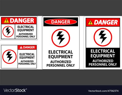 Electrical safety sign danger Royalty Free Vector Image