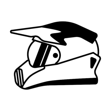 Vector De Icono De Casco De Motocicleta En Diseño De Moda Vector Premium