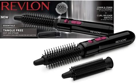 REVLON TANGLE FREE Hot Air Styler Trocknen Styling Curling Schwarz Damen RVHA UK EUR