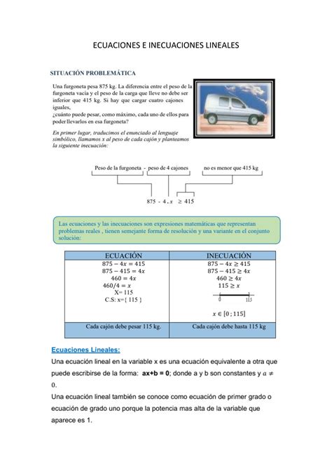 Solution Ecuaciones E Inecuaciones Lineales Studypool