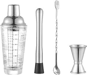 Amazon Glass Cocktail Shaker Oz Measured Mixing Glass Shakers