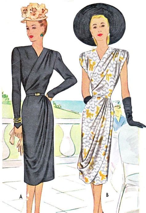 S Evening Dress Pattern Mccall Surplice Bodice Dress With