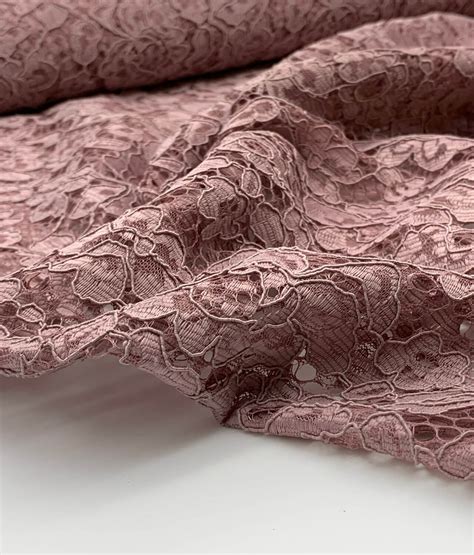 Tissu Dentelle Vieux Rose Interstoff