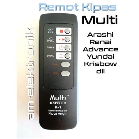 Jual Remot Kipas Angin Multi Universal Maspion Miyako Cosmos Advance