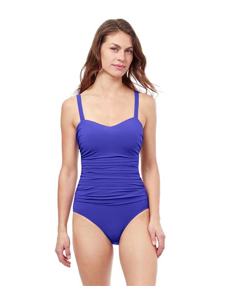 Profile By Gottex Tutti Frutti D Cup Scoop Neck Shirred Underwire One Piece Swimsuit One Piece