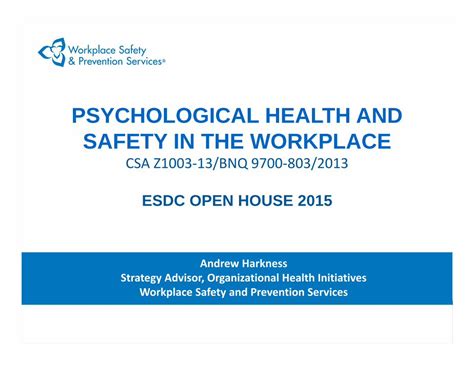 Pdf Psychological Health And Safety In The Workplace€¦ · Aligned On