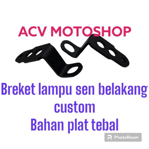 Jual Bracket Breket Lampu Sen Belakang Motor Custom Set Pcs