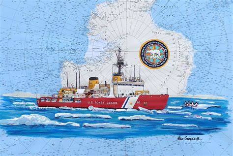 USCGC Polar Star Nautical Chart Art Print US Coast Guard Ice | Etsy