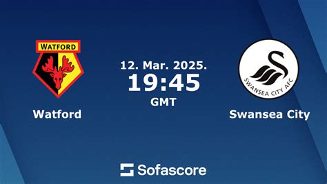 Watford Vs Swansea City Live Score H2H And Lineups Sofascore