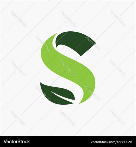 Letter s leaf logo Royalty Free Vector Image - VectorStock