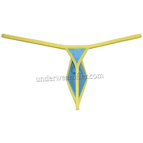Men Breathable Mini Bikini Tear Drop Micro G String Underwear T Back Pouch Tanga MU