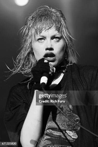 Singer Edith Frances Of Crystal Castles Performs At The Sahara Tent