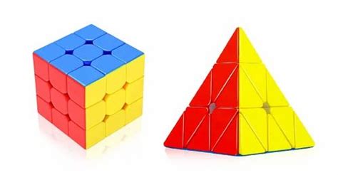 D Eternal Cube Combo Set Of 3x3x3 And Pyraminx Pyramid Triangle High