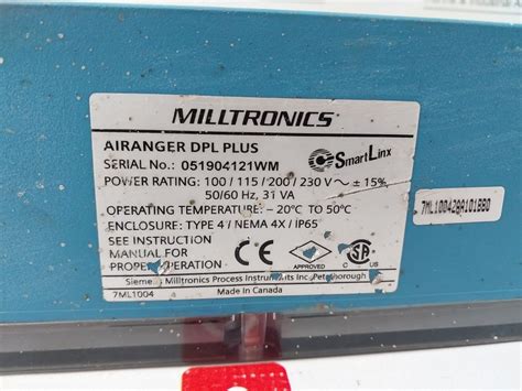 Siemens Milltronics 7ml1004 Airanger Spl Ultrasonic Level Transmitter