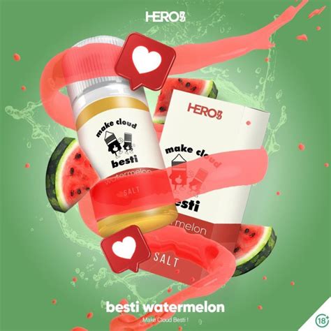 Jual R Besti Watermelon Salt Nic Ml By Hero Liquid Bestie Besti