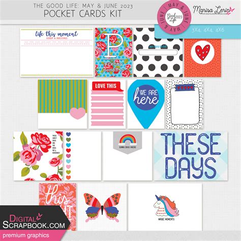 The Good Life May June Pocket Cards Kit By Marisa Lerin