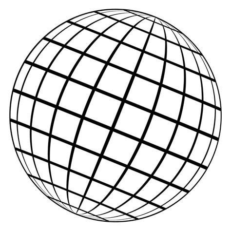 Globe logo planet earth 3D sphere, globe frame meridian wire grid ...