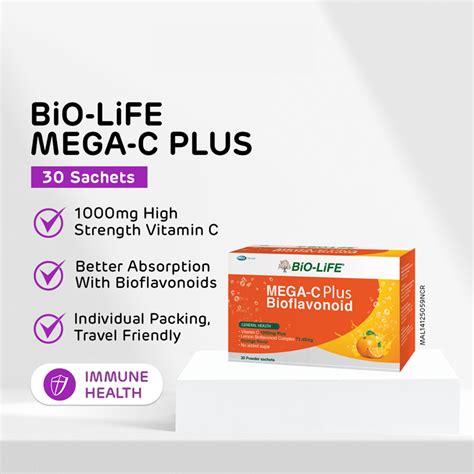 Bio Life Mega C Mg Plus Bioflavonoid Sachets S Wellcome Pharmacy