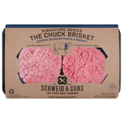 Save On Schweid And Sons Signature Chuck Brisket Ground Beef Burger 4