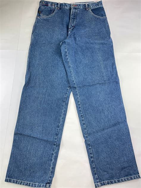 Tribal Gear Jeans Jeans Holgados Vintage Azules Ropa De Hip Etsy