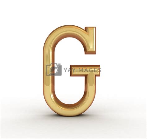 One Letter Of Golden Alphabet By Mg1408 Vectors Illustrations Free