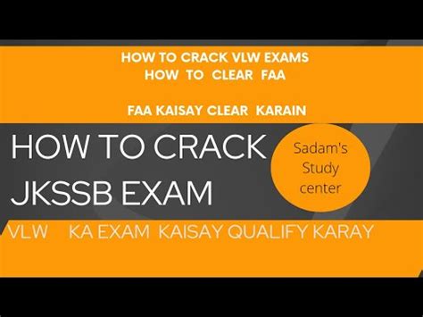 How To Crack Vlw Faa Exams Tips To Qualify All Jkssb Exams Youtube