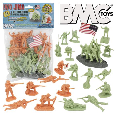 BMC D-Day WW2 Plastic Army Men Toy Soldiers 34 Brit American German ...