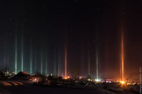 Световые столбы (73 фото)