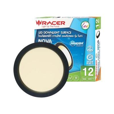 RACER Surface Round Downlight LED 12W Warmwhite NOVA 12W 30K BK 6