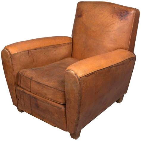 1970s Beautifully Distressed Beat Up Leather Chair At 1stdibs