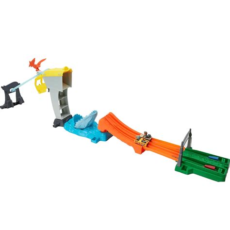 Pista Hot Wheels Racer Verse Atque da Raptor Blue Jurassic W Fátima Criança