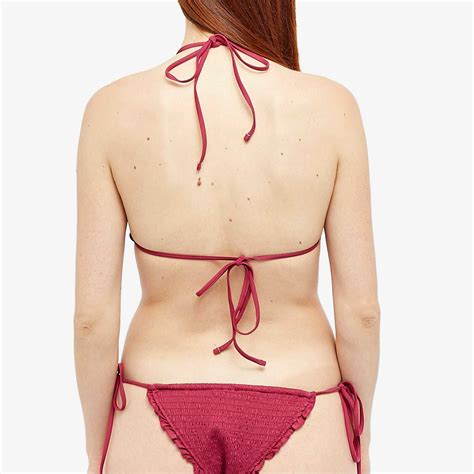 Frankies Bikinis Women S Tiana Bikini Top In Bordeaux Frankies Bikinis