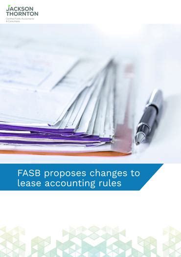 FASB Proposes Changes To Lease Accounting Rules Jacksonthornton