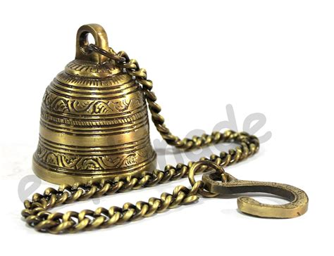 Buy Esplanade Ethnic Indian Handcrafted Brass Temple Bell With Chain Brass Hanging Bell