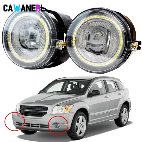 2 X Car LED Fog Light Angel Eye DRL Daytime Running Lamp 9005 For Dodge