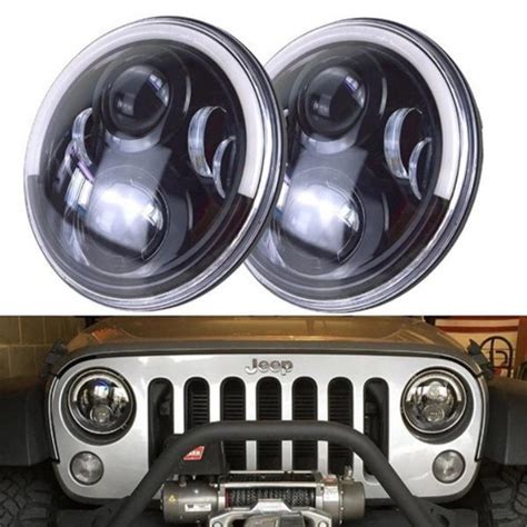 Jual Head Lamp Headlamp LED 7 Inch Jeep Rubicon Hardtop CJ7 Jimny