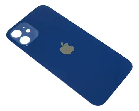 Refaccion Tapa Trasera Cristal Para IPhone 12 Azul Adhesivo Meses Sin