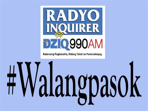 Klase Sa Rosario Cavite Suspendido Na DZIQ Radyo Inquirer 990AM