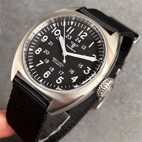 High Quality 200m Diver Men Watch Tandorio 40mm Black Dial NH35A PT5000