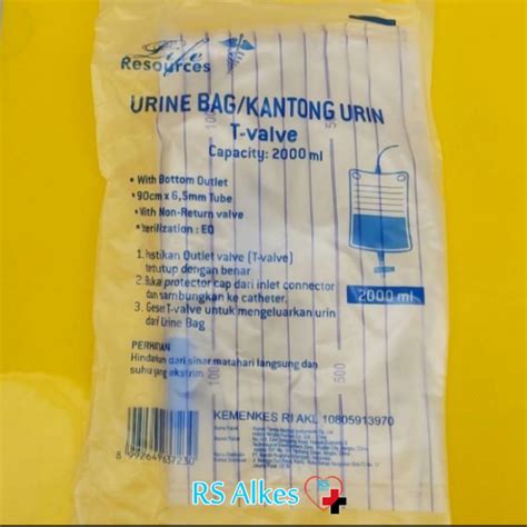 Jual Kantong Urine Bag Kantong Urin Bag 2 Liter 2000ml T Valve Life