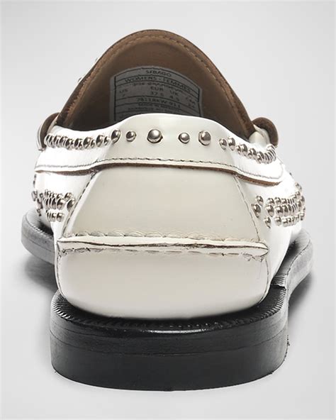 Sebago Dan Stud Leather Penny Loafers Neiman Marcus