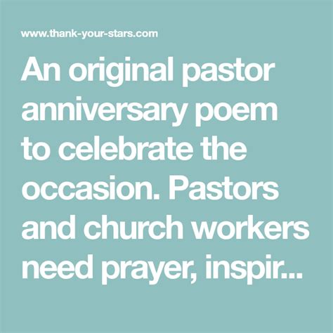 Pin on Pastor appreciation poems