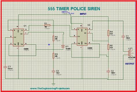 Simple Police Siren Circuit Diagram Circuit Diagram